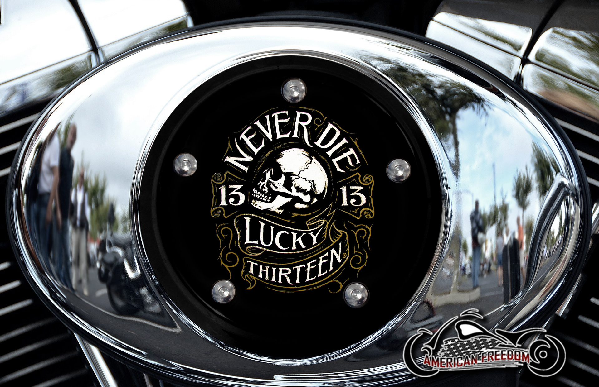Custom Air Cleaner Cover - Never Die Lucky 13